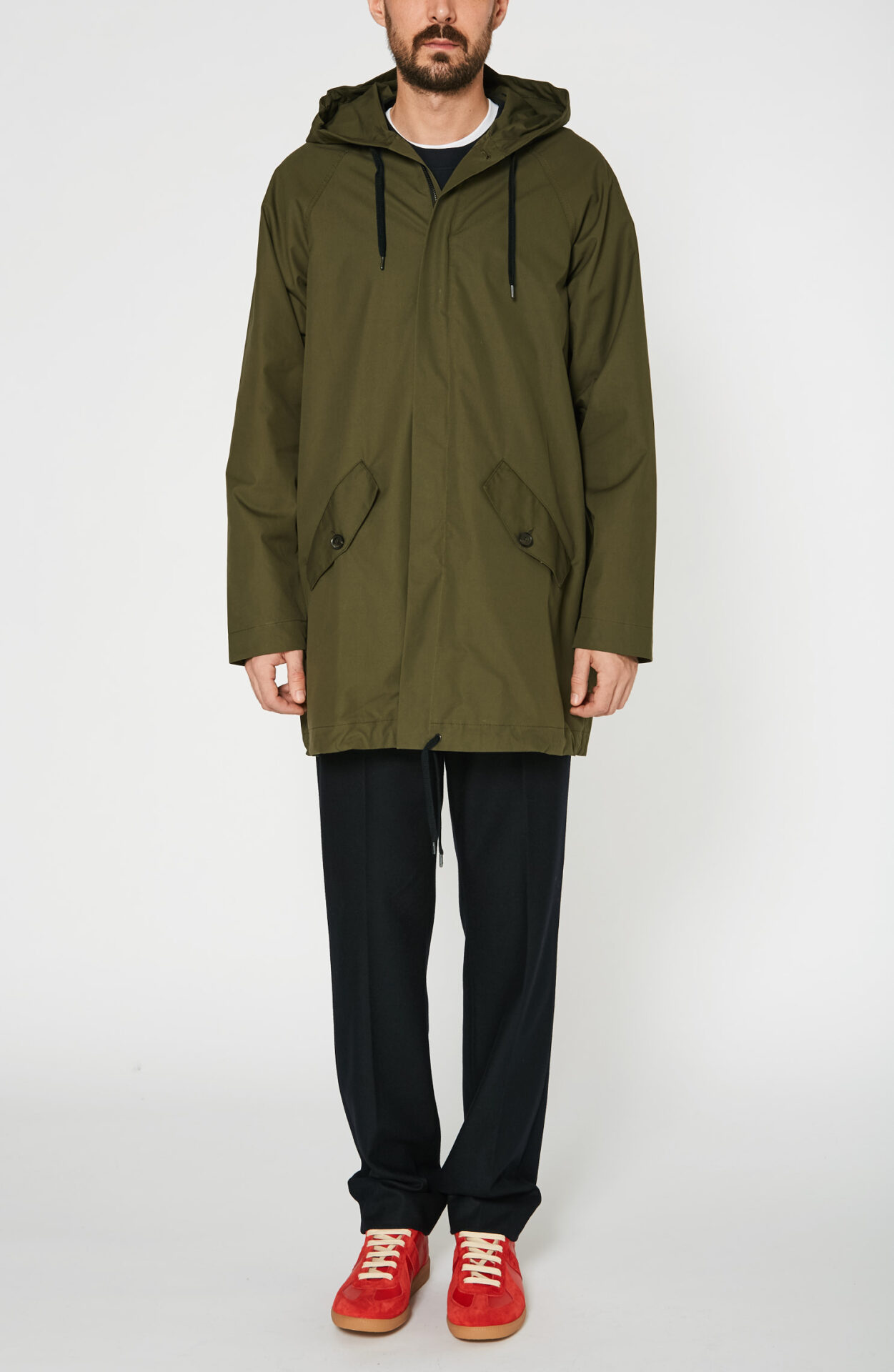 swallow pick look for A Kind Of Guise - Olive green "Permanent" parka - Schwittenberg