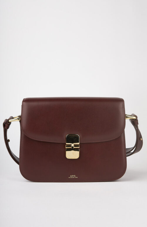 Wine red leather bag "Grace