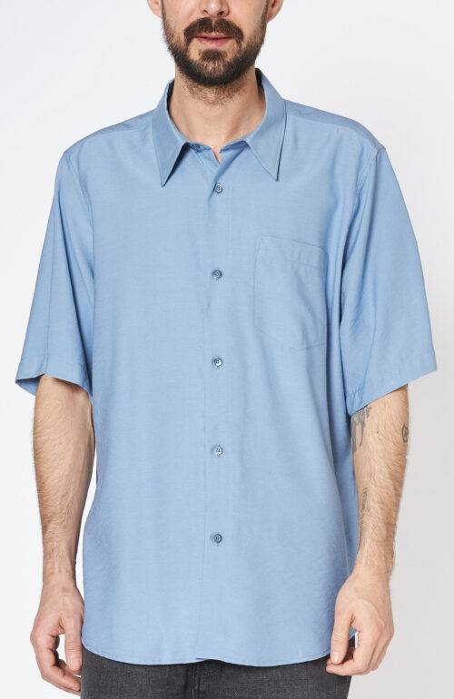 Blaues Kurzarm Hemd