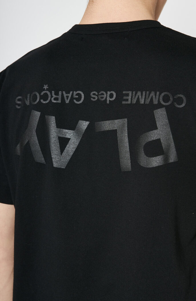 Black T-shirt "Play" with double black logo print