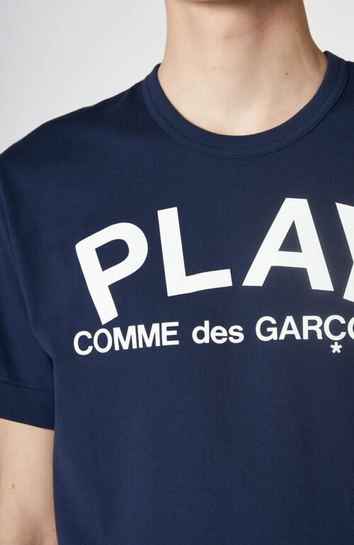 Dark blue T-shirt "Play" with logo print