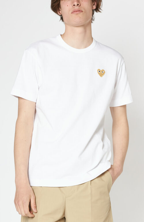 Weißes T-Shirt mit goldenem Herz