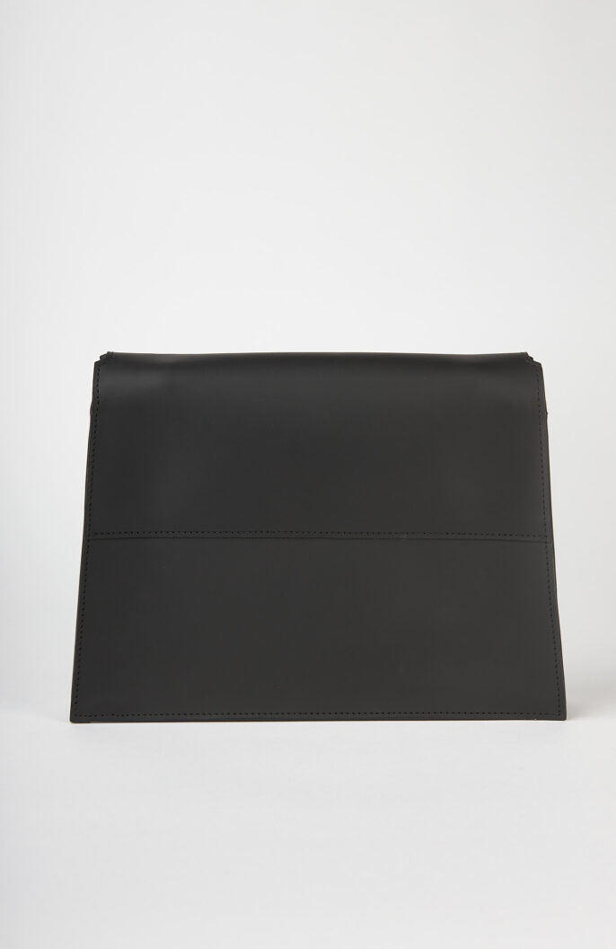 Schwarze Tasche "AB81" aus Leder