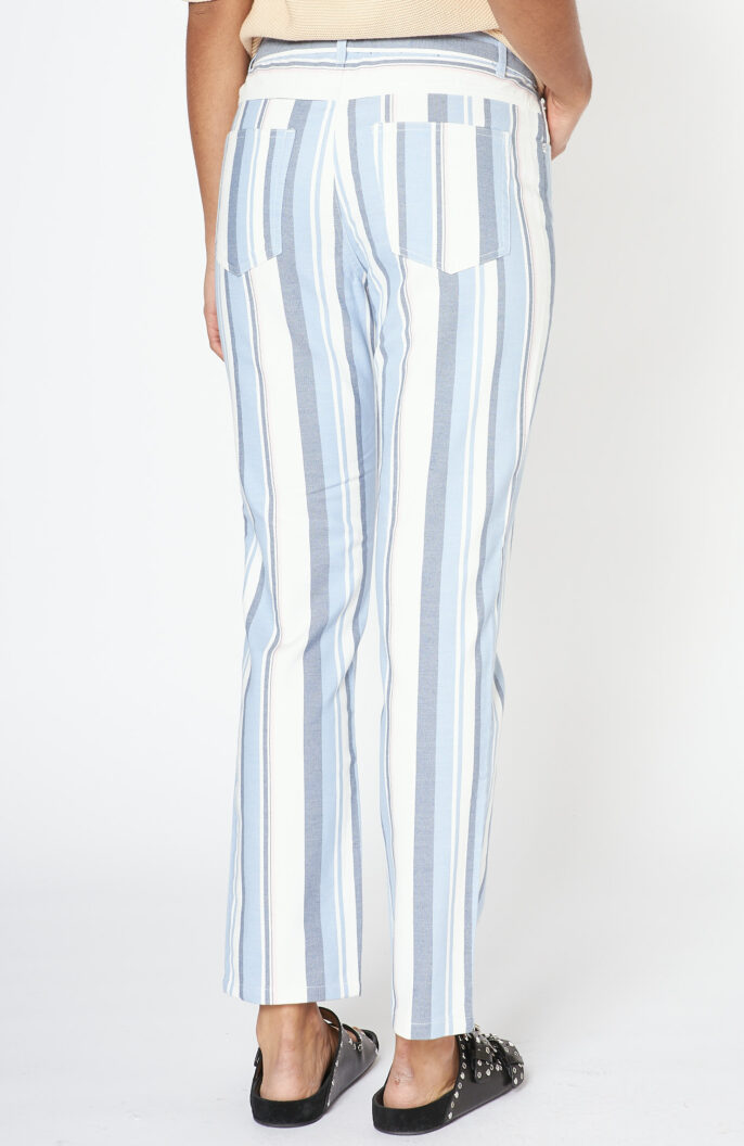 White and blue striped jeans "Waist"