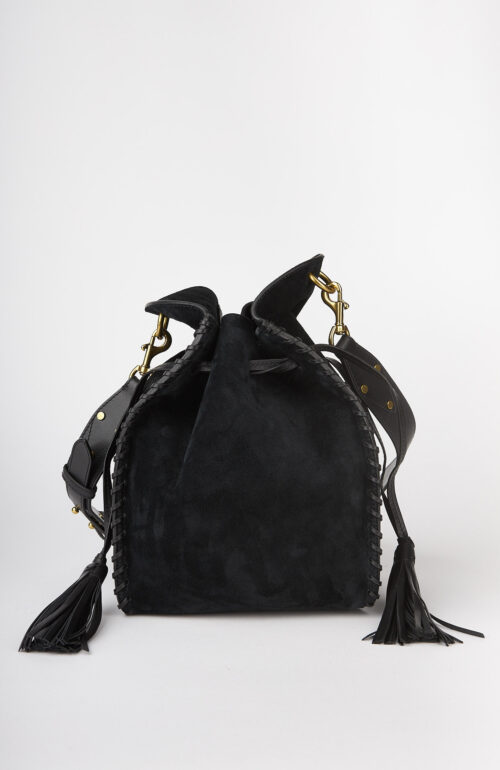 Black suede bag "Taj