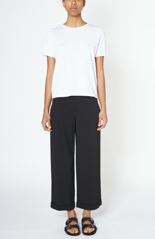 Black trousers "Palmer" with wide leg