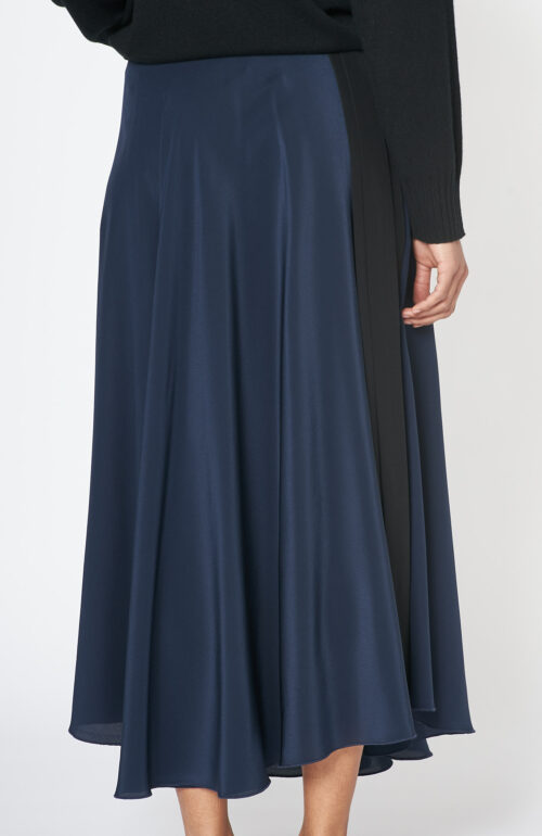 Dark blue skirt "Fiona" made of silk