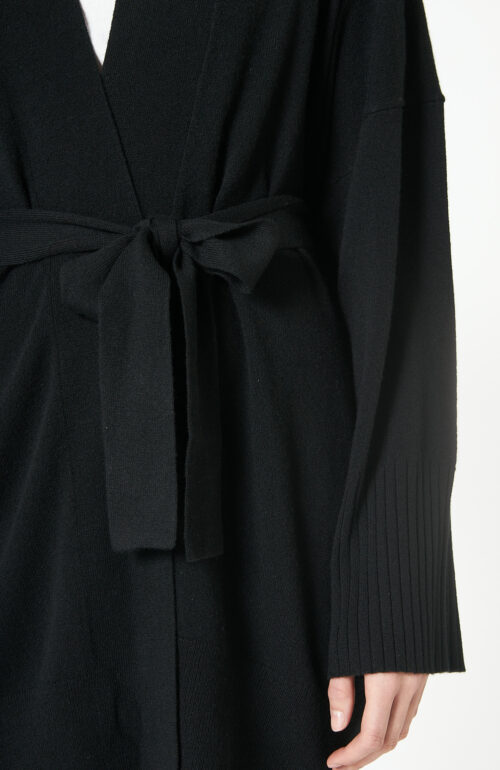 Black cashmere "Mackenzie Kimono" cardigan