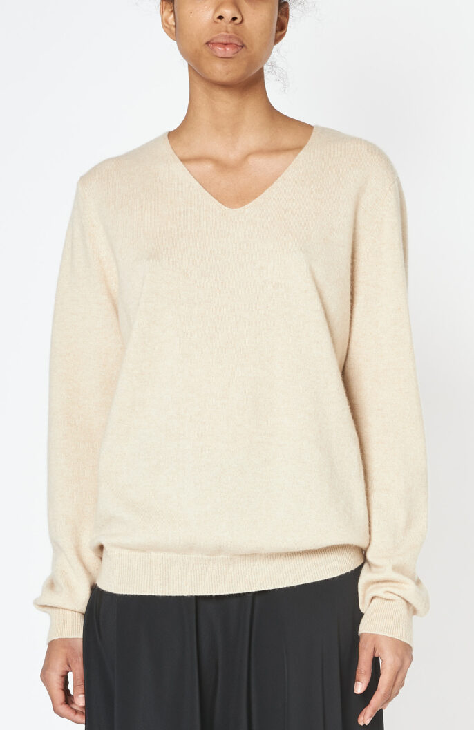 Beige sweater "Ara" from cashmere