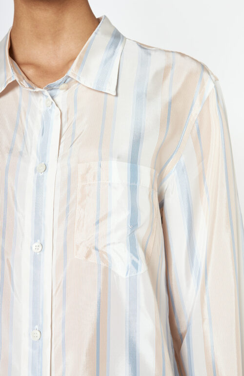 Orange and blue striped blouse "Sophie