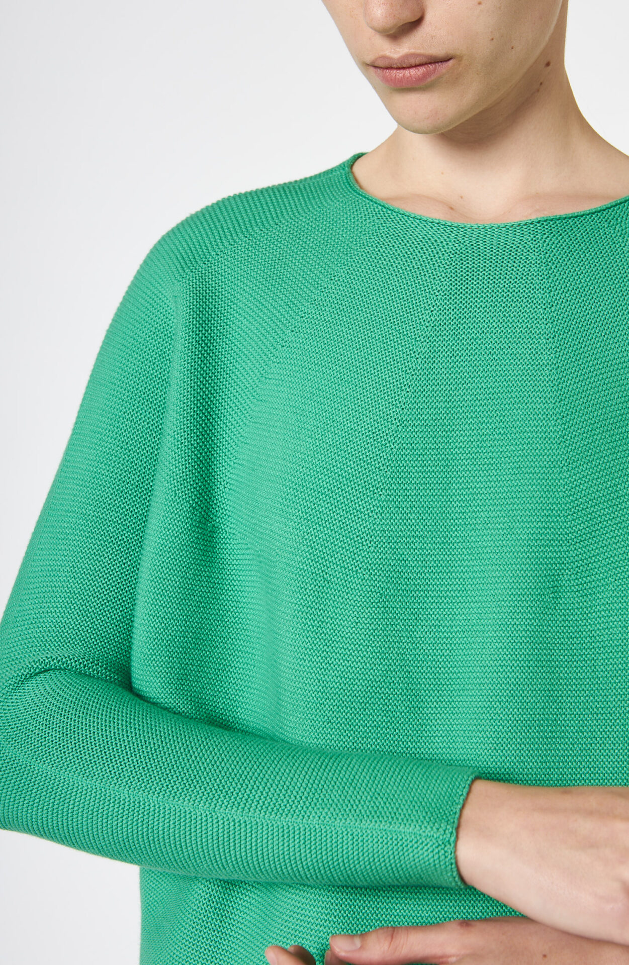 Damen Bekleidung Pullover und Strickwaren Pullover Christian Wijnants Wolle Pullover mit rundem Ausschnitt in Grün 