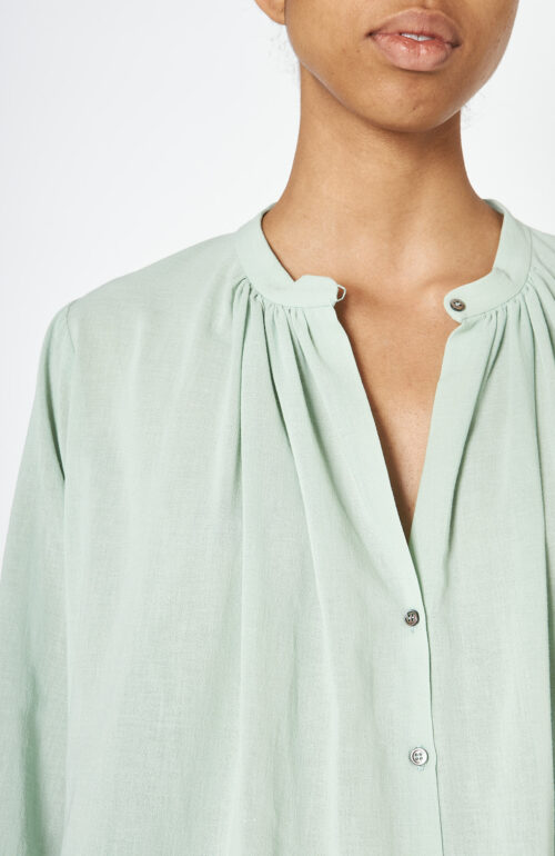 Almond green blouse "Parc Georges Brassens