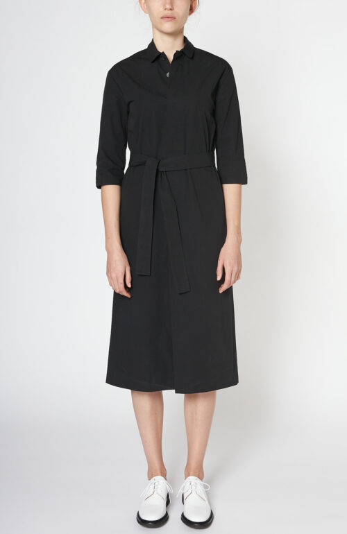 Black cotton dress "Apron