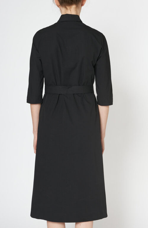 Black cotton dress "Apron