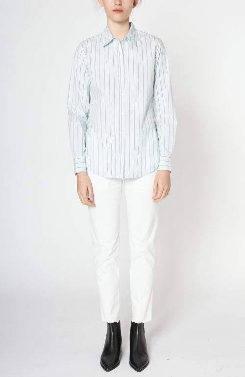 Blue shirt blouse "Libby" with stripes