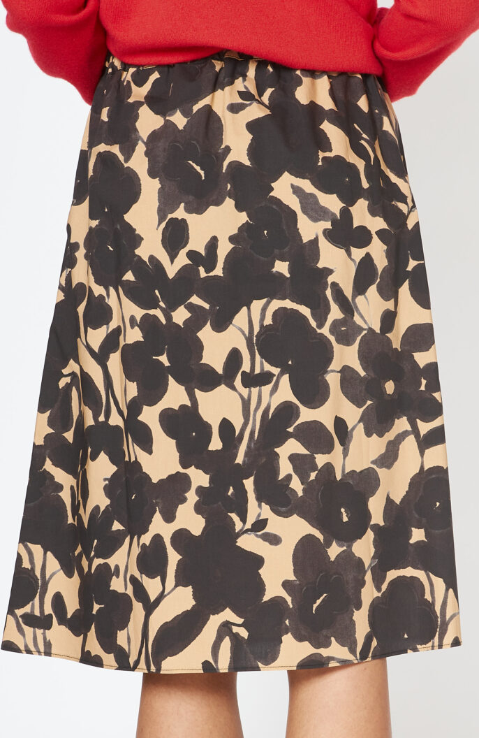 Beige skirt "Marlene" with floral print