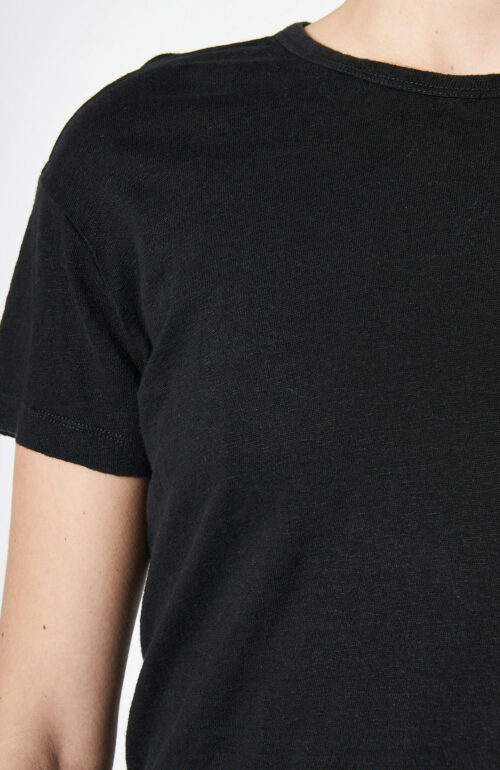 Black linen t-shirt "Lara