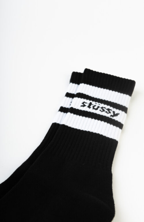 Black Stüssy Sports Crew Socks