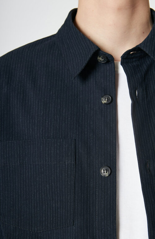 Dark blue shirt "Joe" with striped pattern