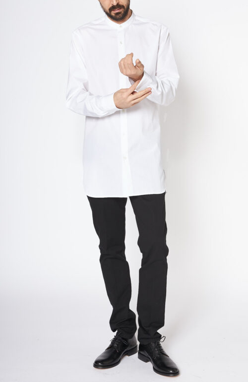 White shirt "Cole" with stand-up collar