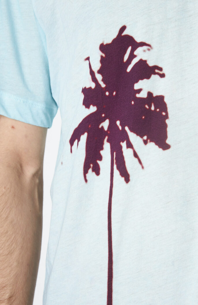 Light blue t-shirt "Habba" with palm print