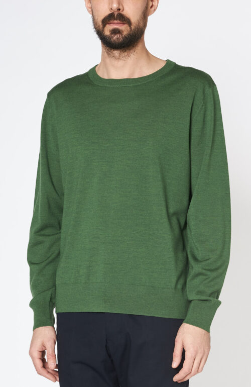 Grüner Sweater „Nerio“ mit Rundhalsausschnitt