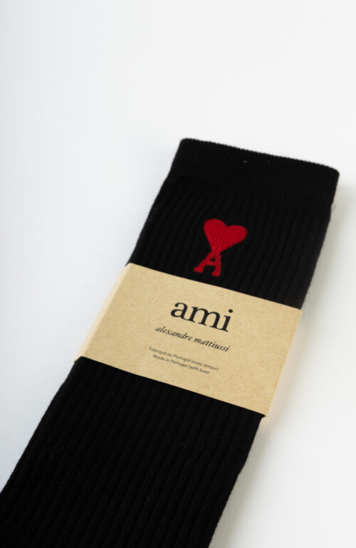 Black socks with red heart