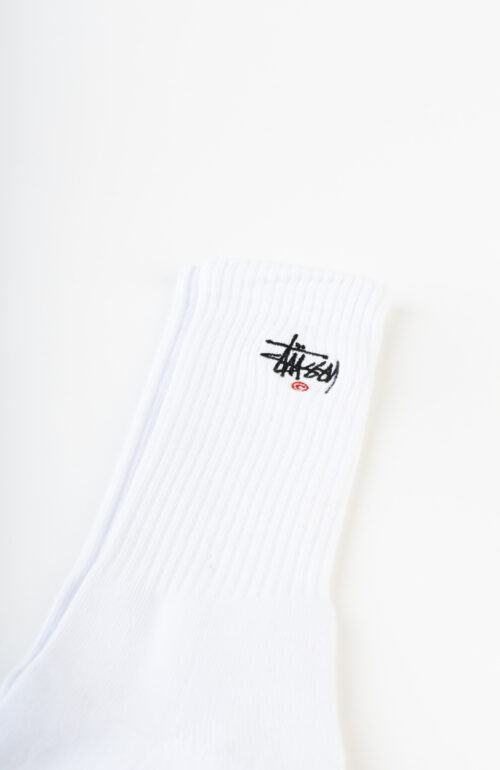 White "Basic Logo Crew" Socks