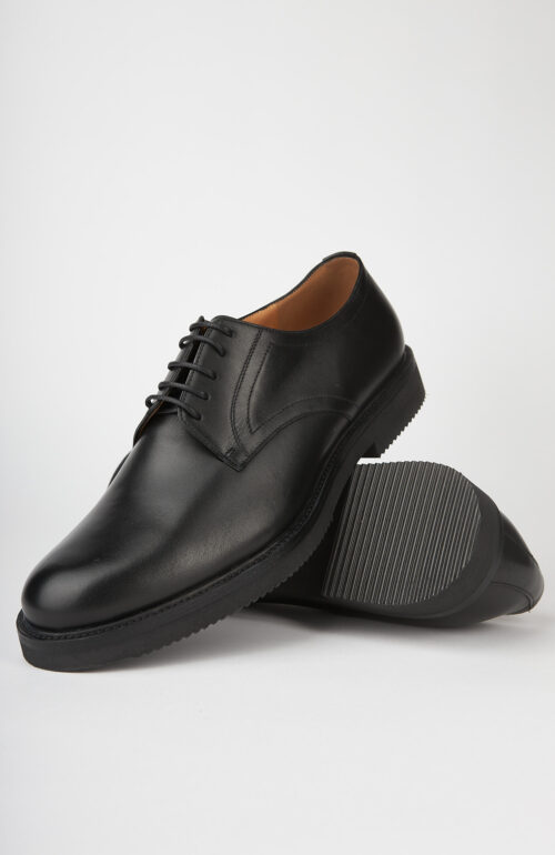 Black leather shoes