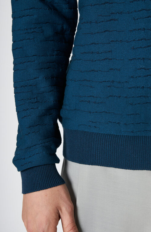 Blue sweater "Puzzles