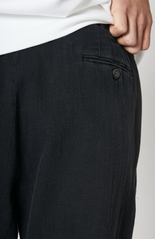 Black and gray cotton pants "Drew