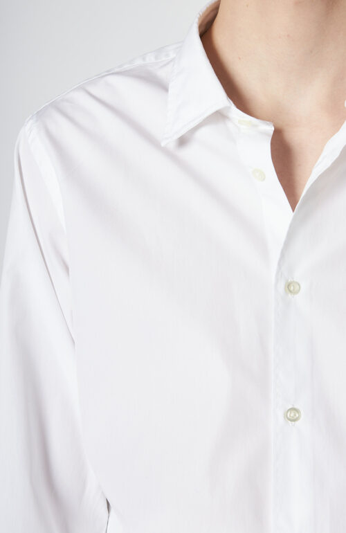 Weißes Hemd "Giacomo" aus Baumwoll Popeline
