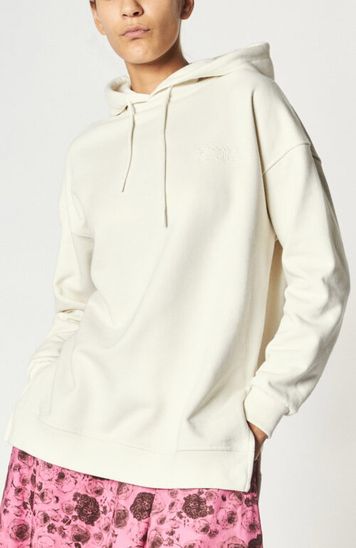 Hooded sweater "Isoli" in cream white