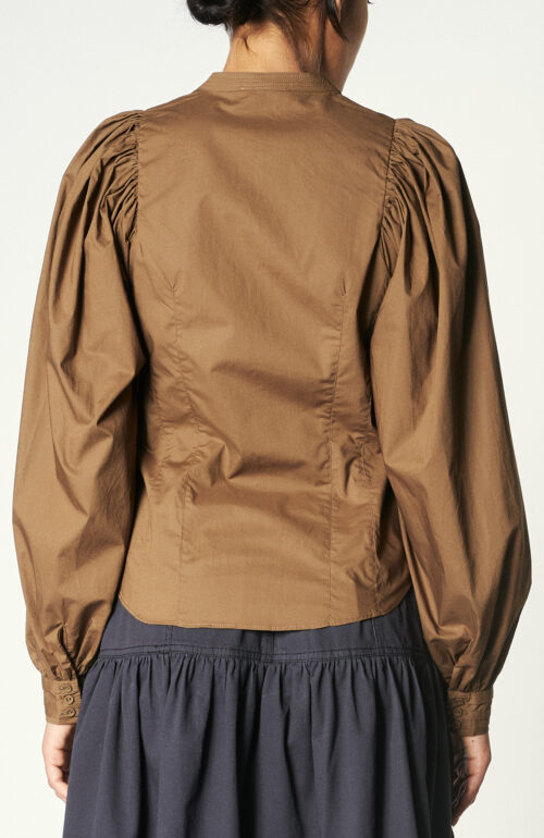 Brown blouse "Prudence" cotton poplin