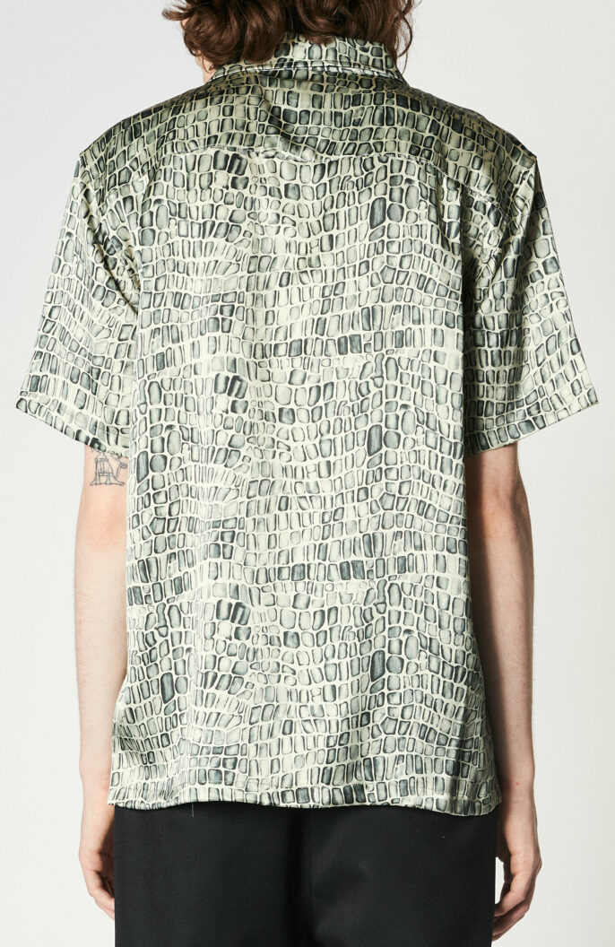 Silk shirt with croc print