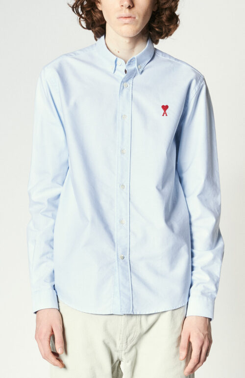 Blaues Oxford-Hemd mit Button-Down Kragen