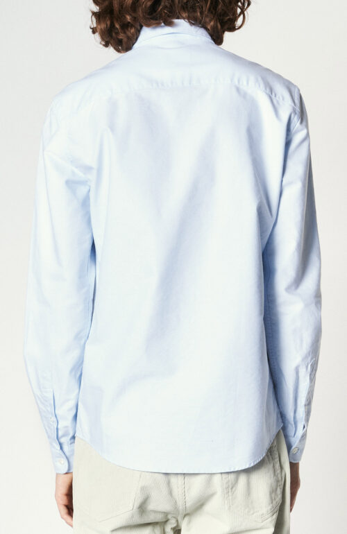 Blaues Oxford-Hemd mit Button-Down Kragen