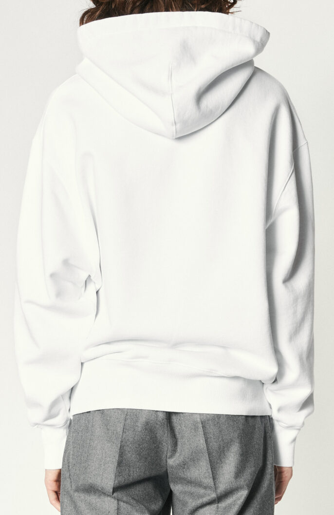 Weißer Sweater "Ami de Coeur" mit Kapuze