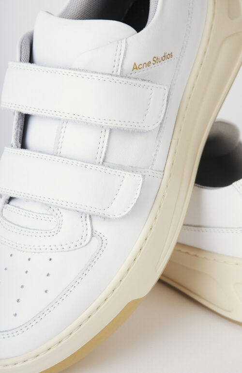 Kalbsleder-Sneakers "Steffey" in Weiß/Creme
