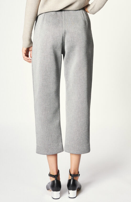 Gray pants "Petra" with elastic waistband
