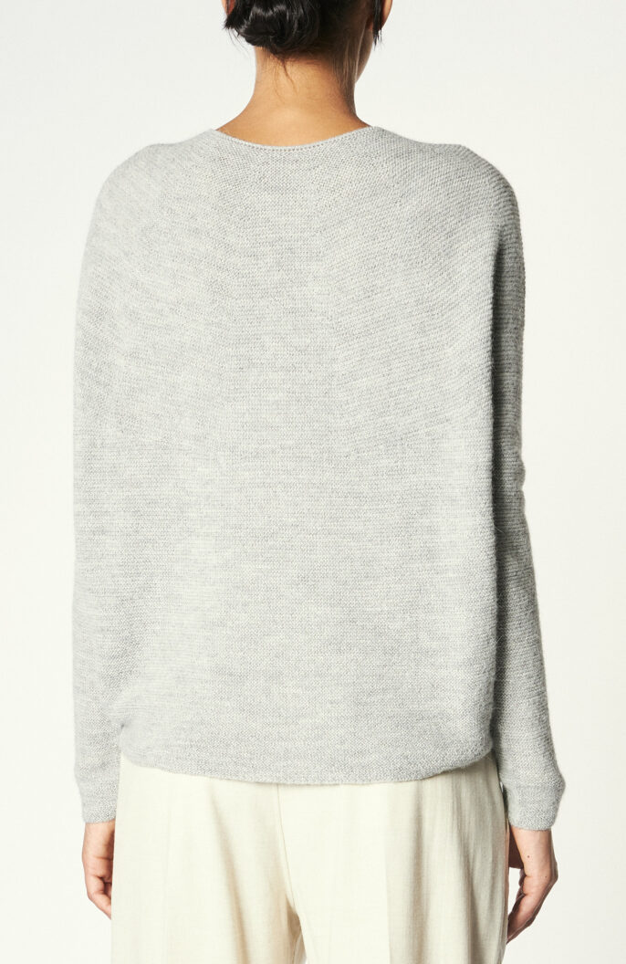 Light gray sweater "Kasima" from alpaca wool