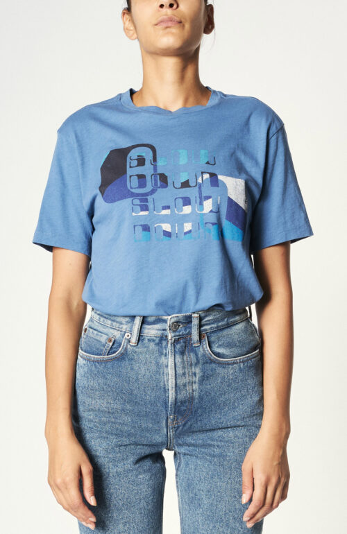 Blue t-shirt "Zewel" with print