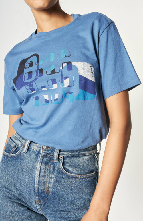 Blue t-shirt "Zewel" with print