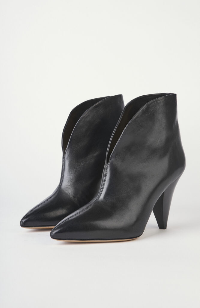Lamb leather ankle boot "Adiel" in black