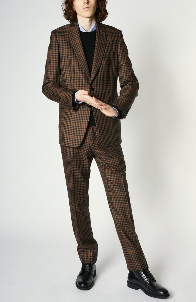 Checked suit "Kline" in brown