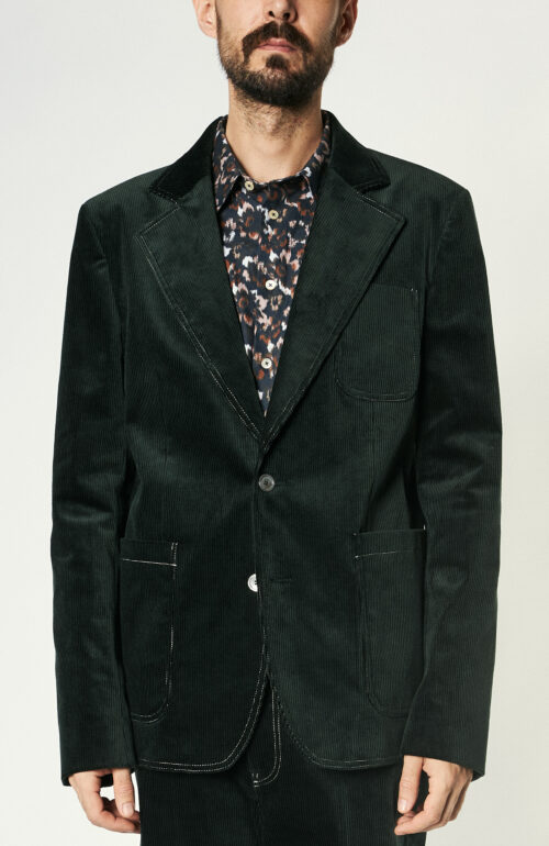 Moss green corduroy velvet jacket