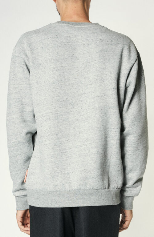 Grey mottled cotton blend sweater