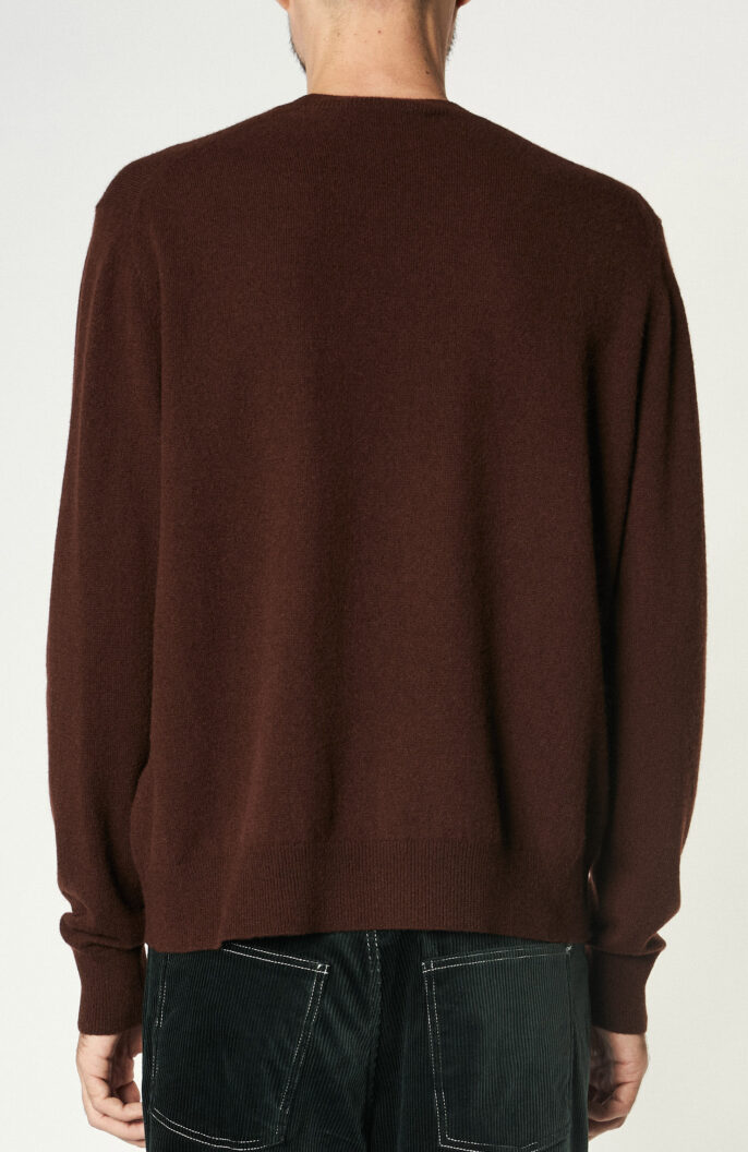 Dark brown wool knit sweater