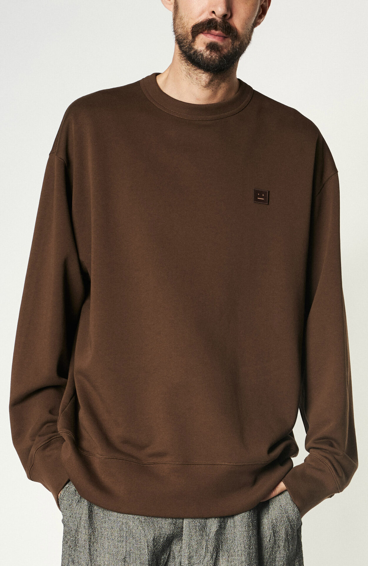 Acne Studios - Dark brown cotton sweater - Schwittenberg
