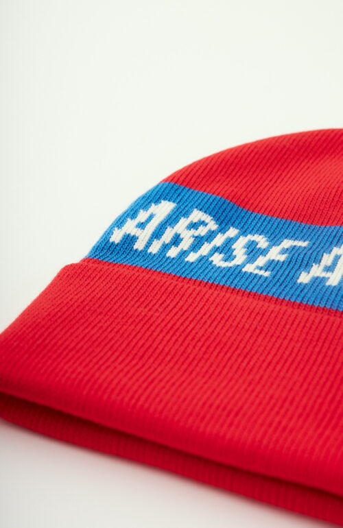 Red cap with print